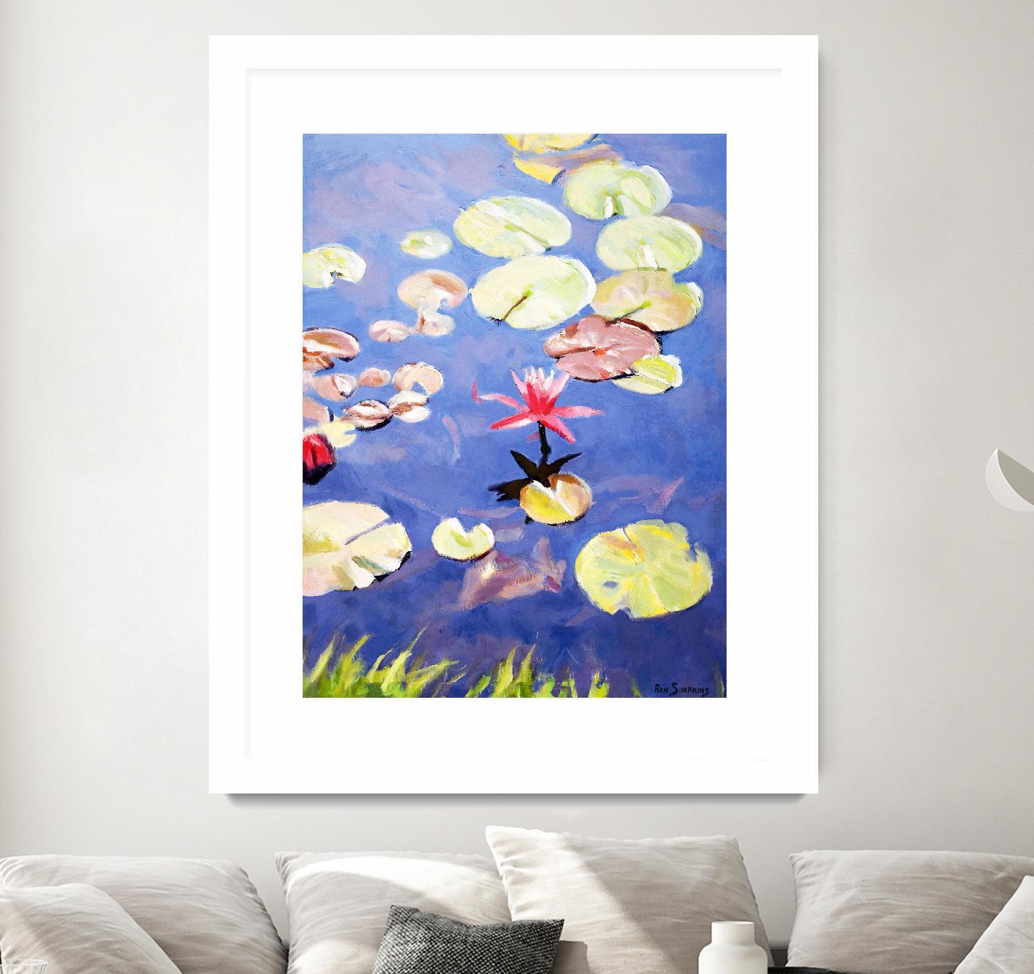 Nature's Beauty is Simple by Ron Simpkins on GIANT ART - green botanical water lilies