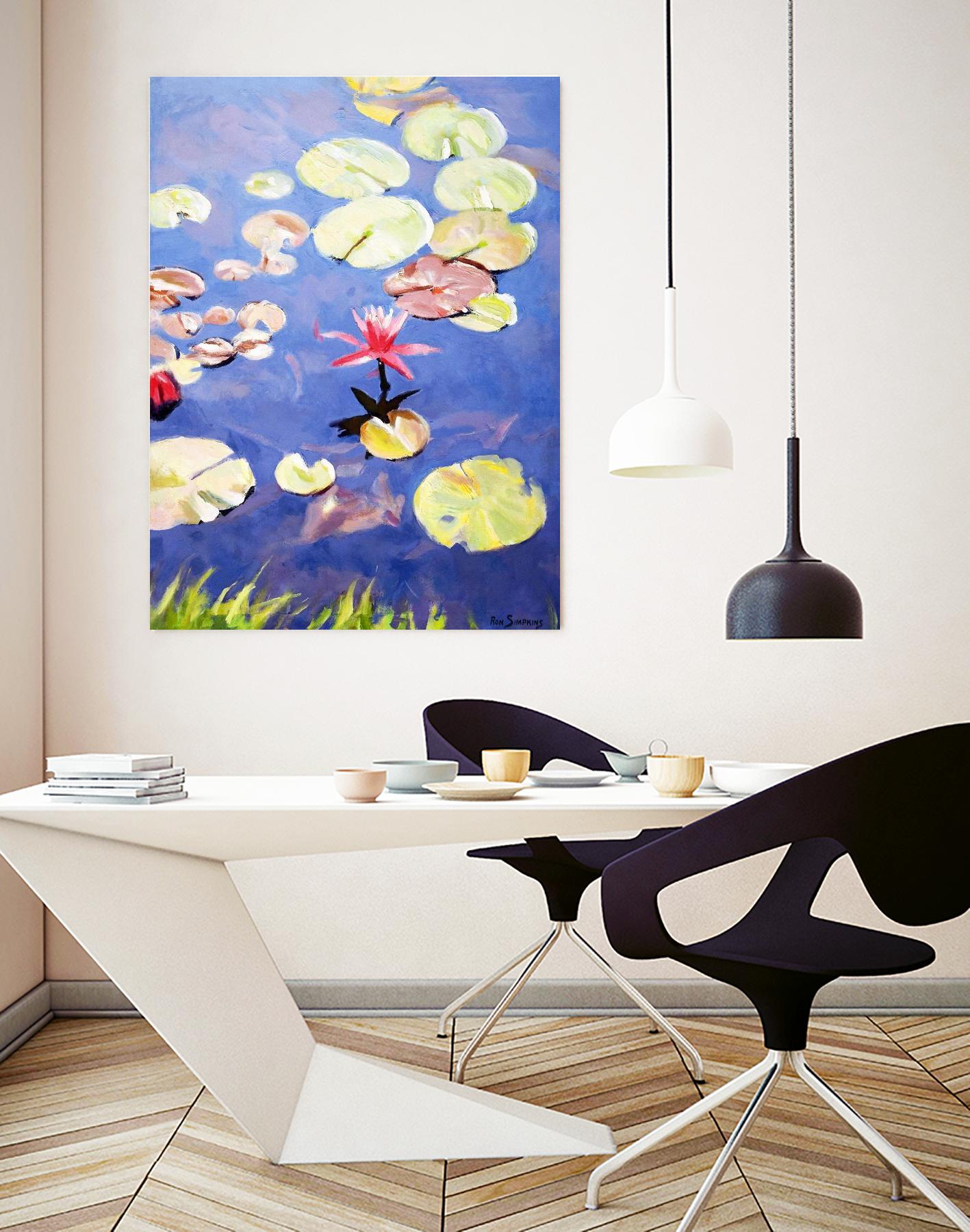 Nature's Beauty is Simple by Ron Simpkins on GIANT ART - green botanical water lilies