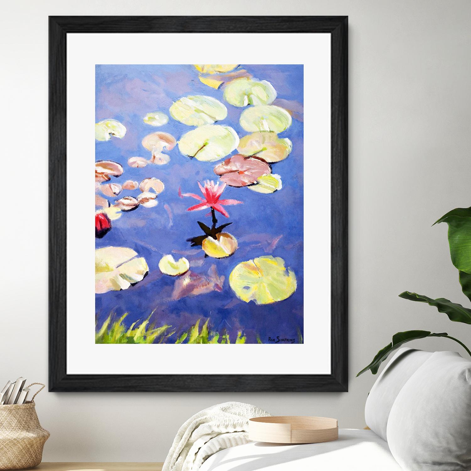 Nature's Beauty is Simple by Ron Simpkins on GIANT ART - green botanical water lilies