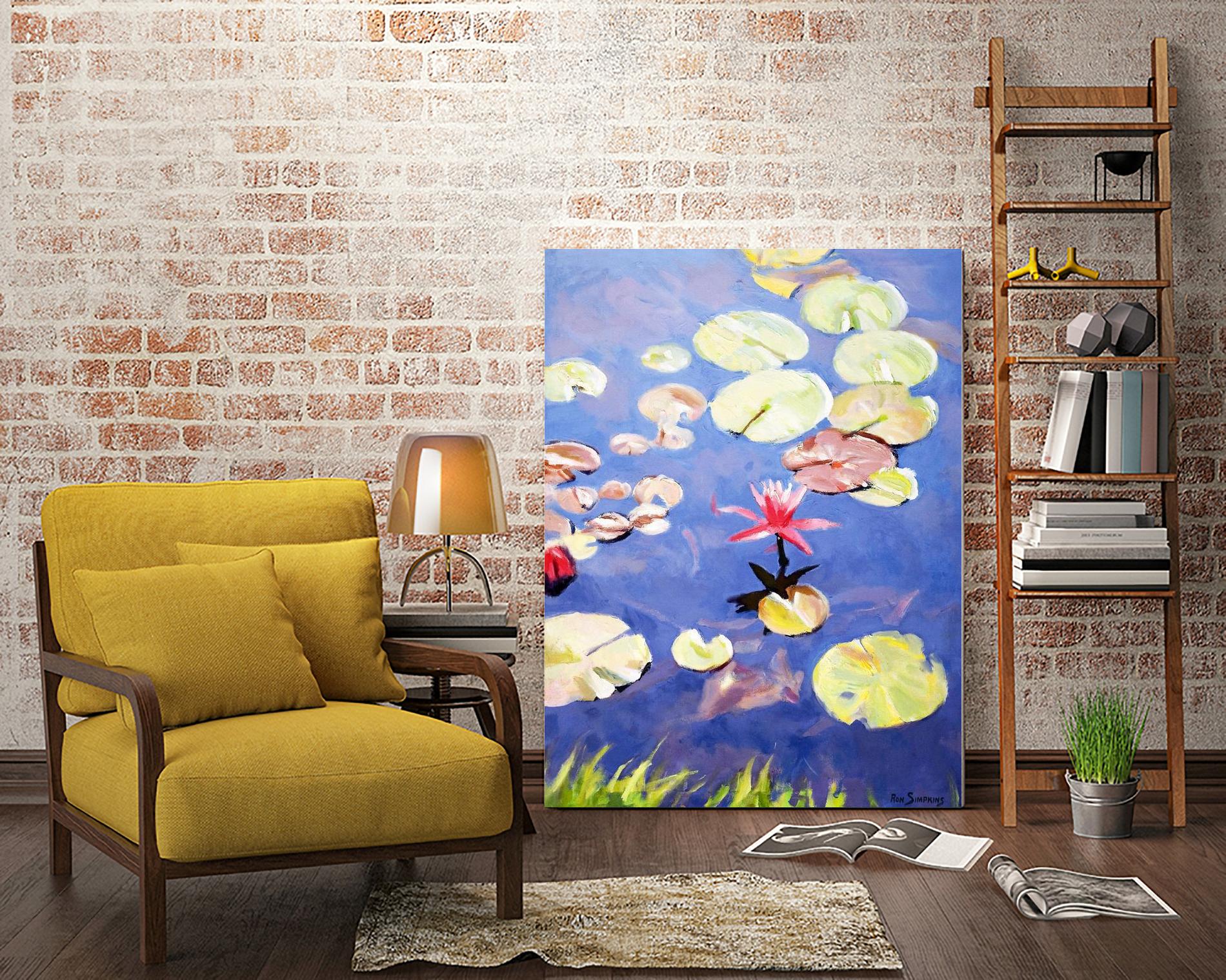 Nature's Beauty is Simple by Ron Simpkins on GIANT ART - green botanical water lilies