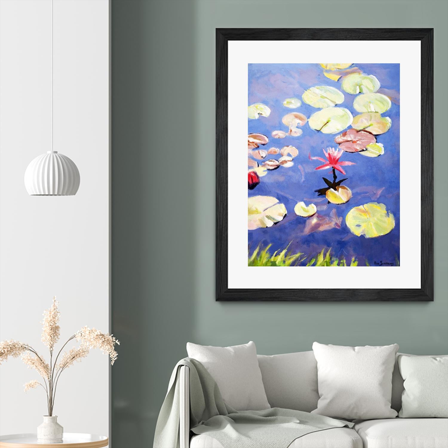 Nature's Beauty is Simple by Ron Simpkins on GIANT ART - green botanical water lilies