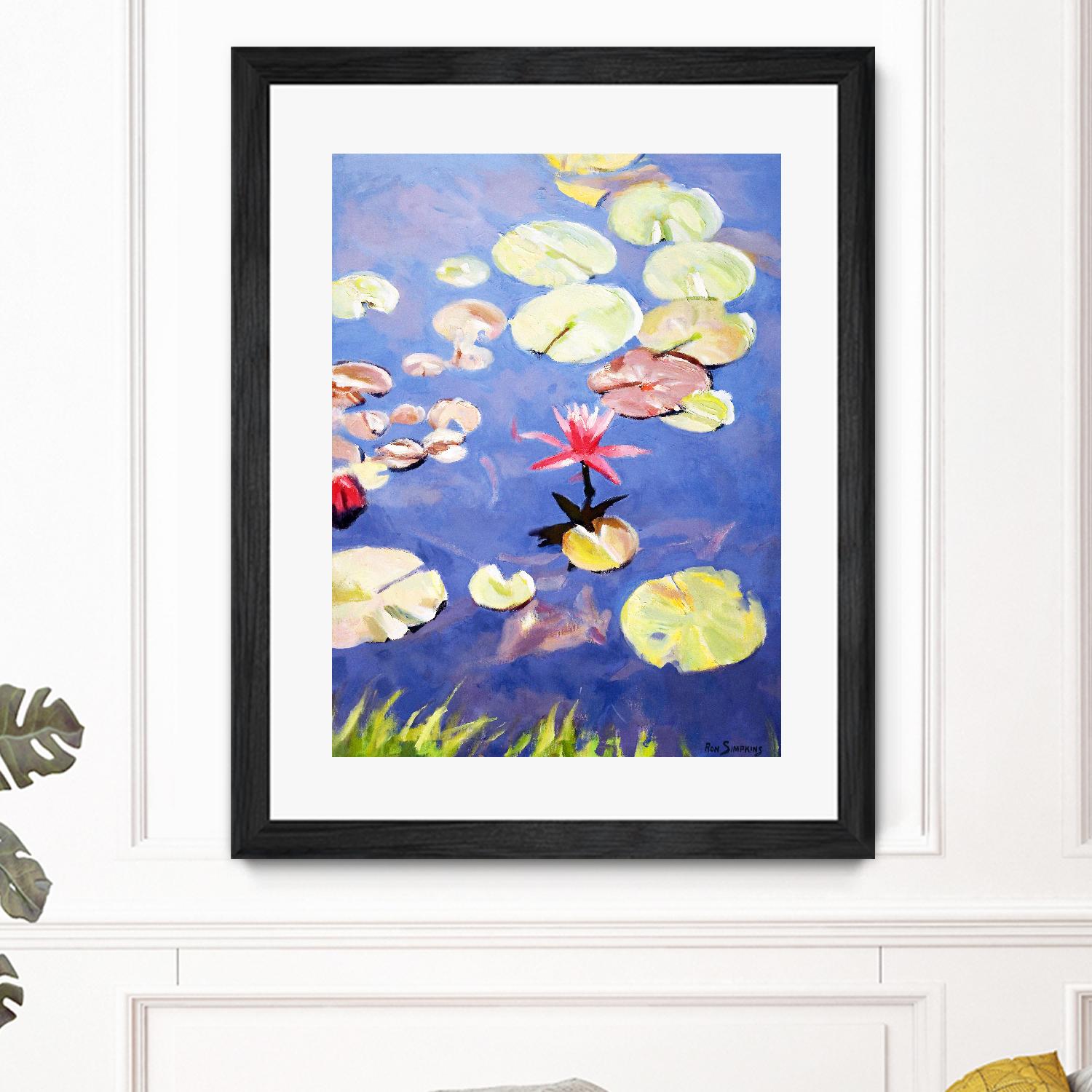 Nature's Beauty is Simple by Ron Simpkins on GIANT ART - green botanical water lilies