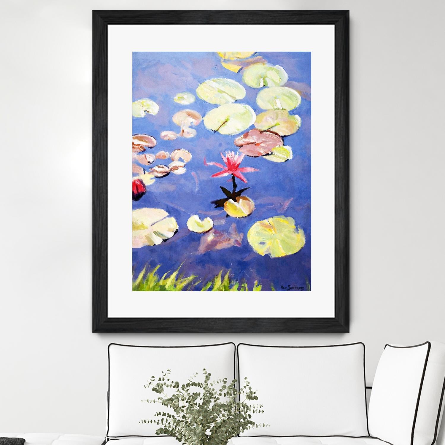 Nature's Beauty is Simple by Ron Simpkins on GIANT ART - green botanical water lilies