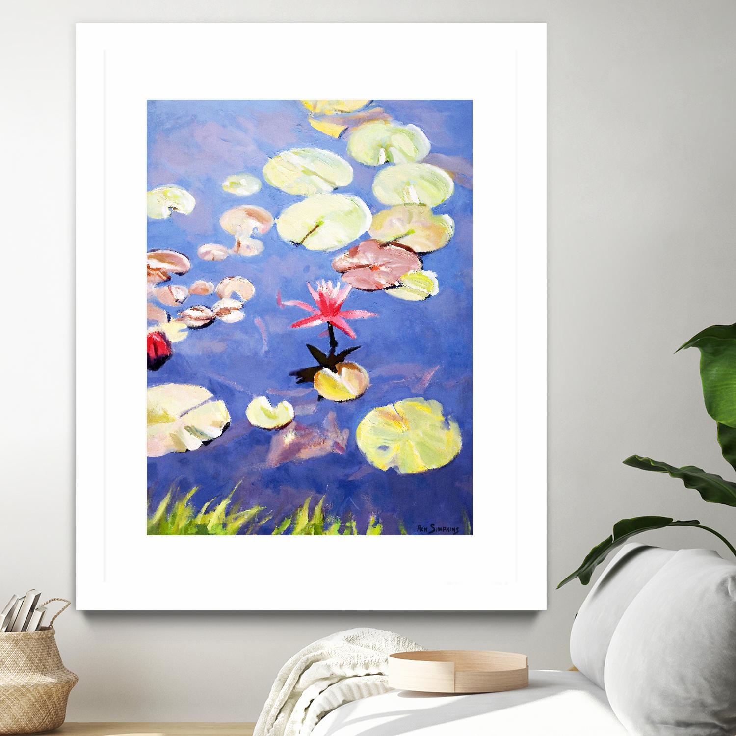 Nature's Beauty is Simple by Ron Simpkins on GIANT ART - green botanical water lilies