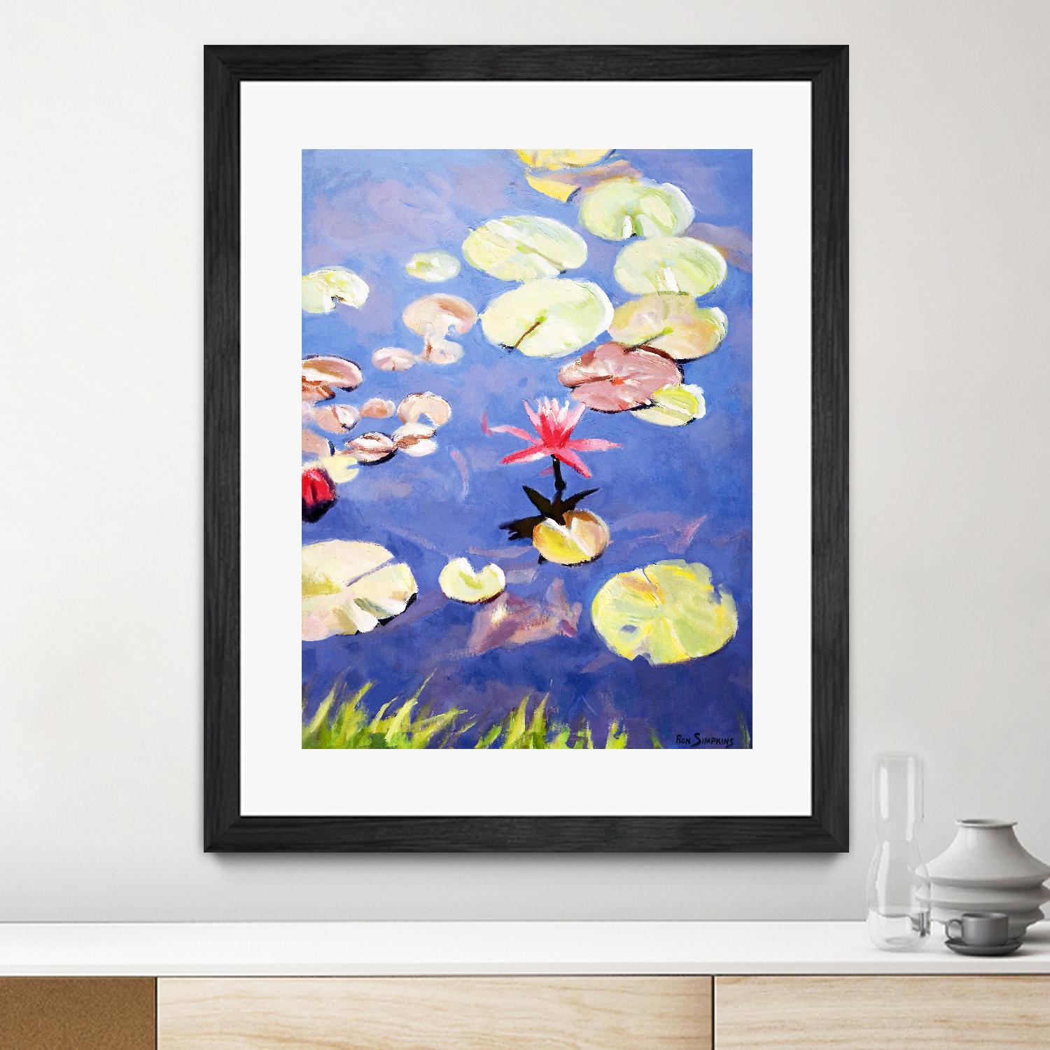 Nature's Beauty is Simple by Ron Simpkins on GIANT ART - green botanical water lilies