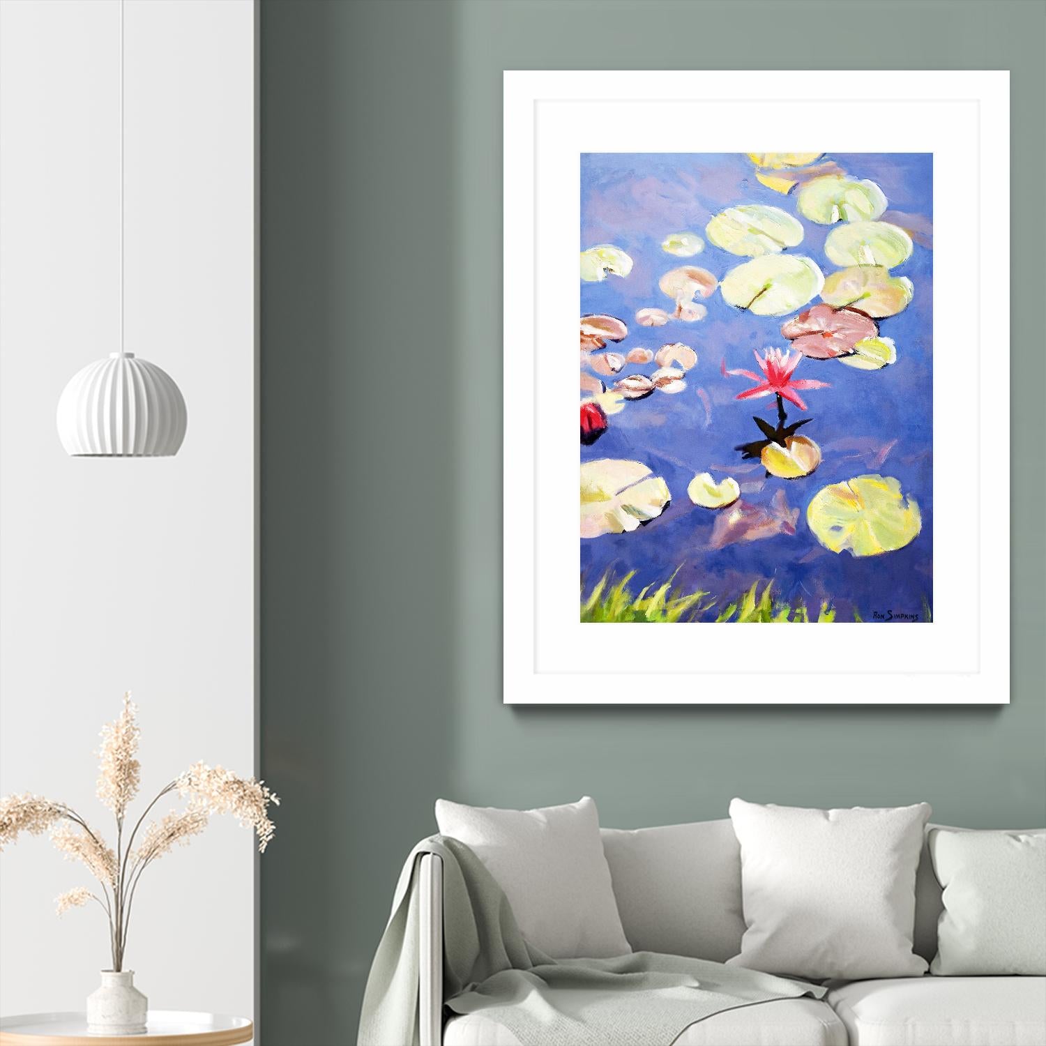 Nature's Beauty is Simple by Ron Simpkins on GIANT ART - green botanical water lilies