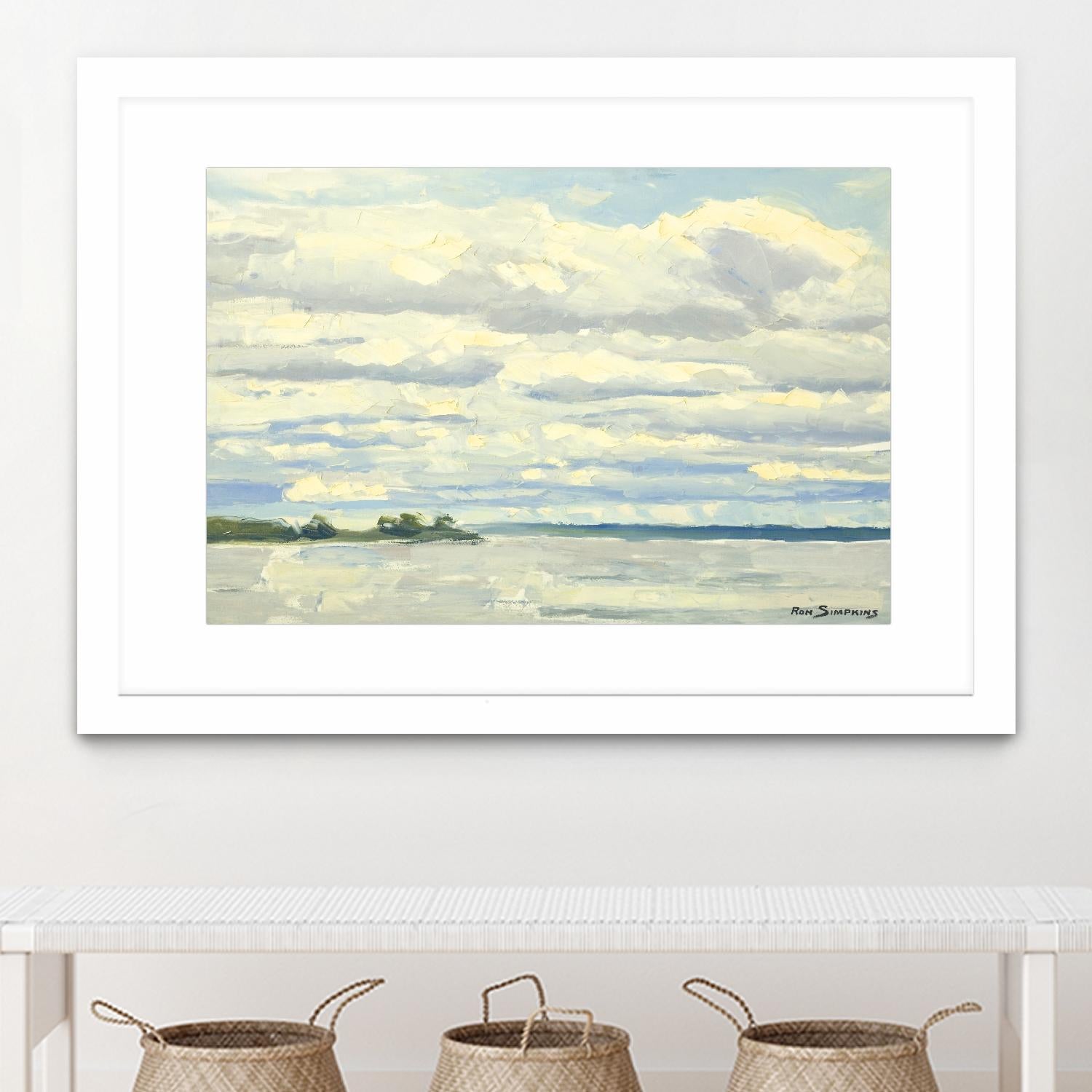 Never Ending Skies by Ron Simpkins on GIANT ART - white landscape canadien