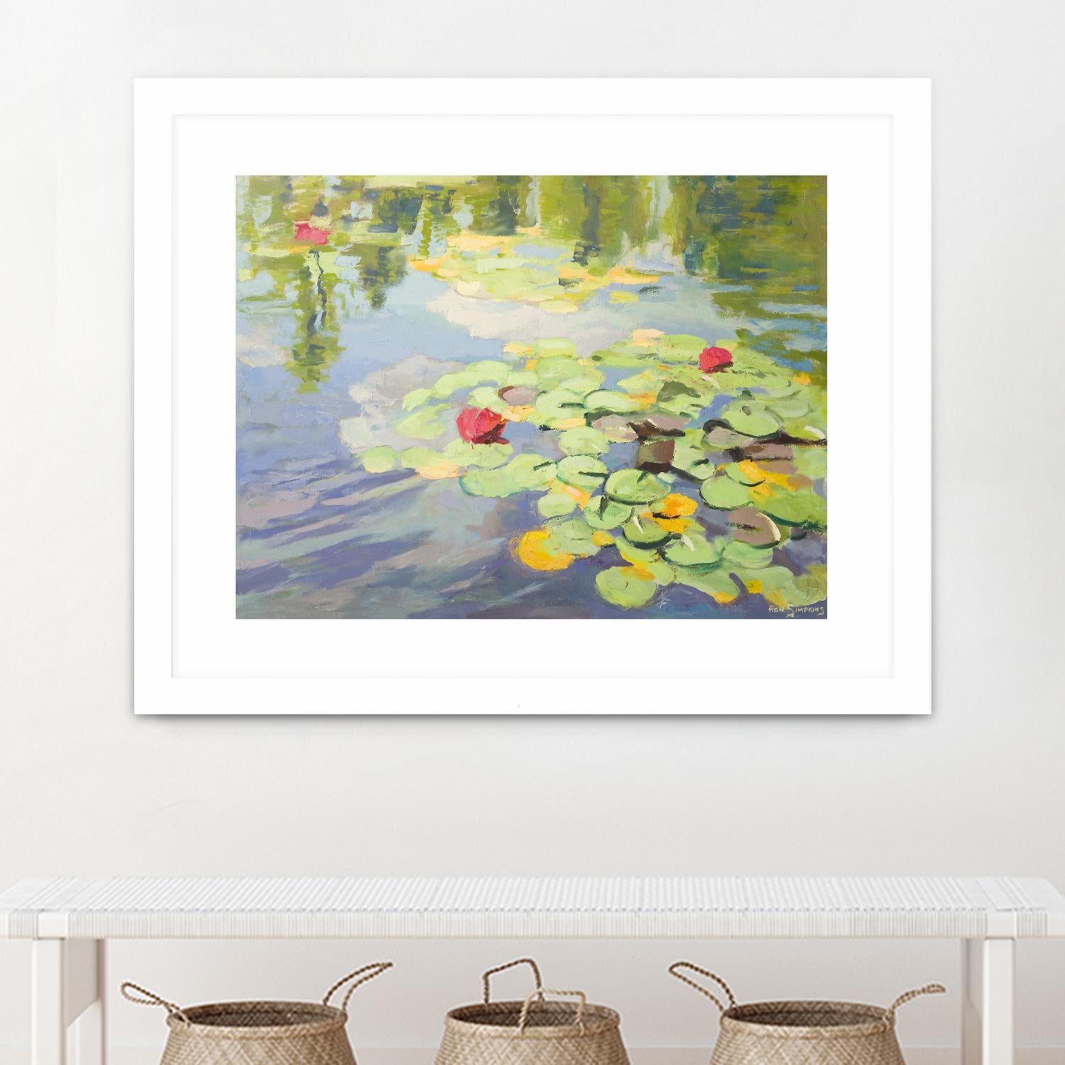 No Cloudy Days by Ron Simpkins on GIANT ART - green landscape water lilies
