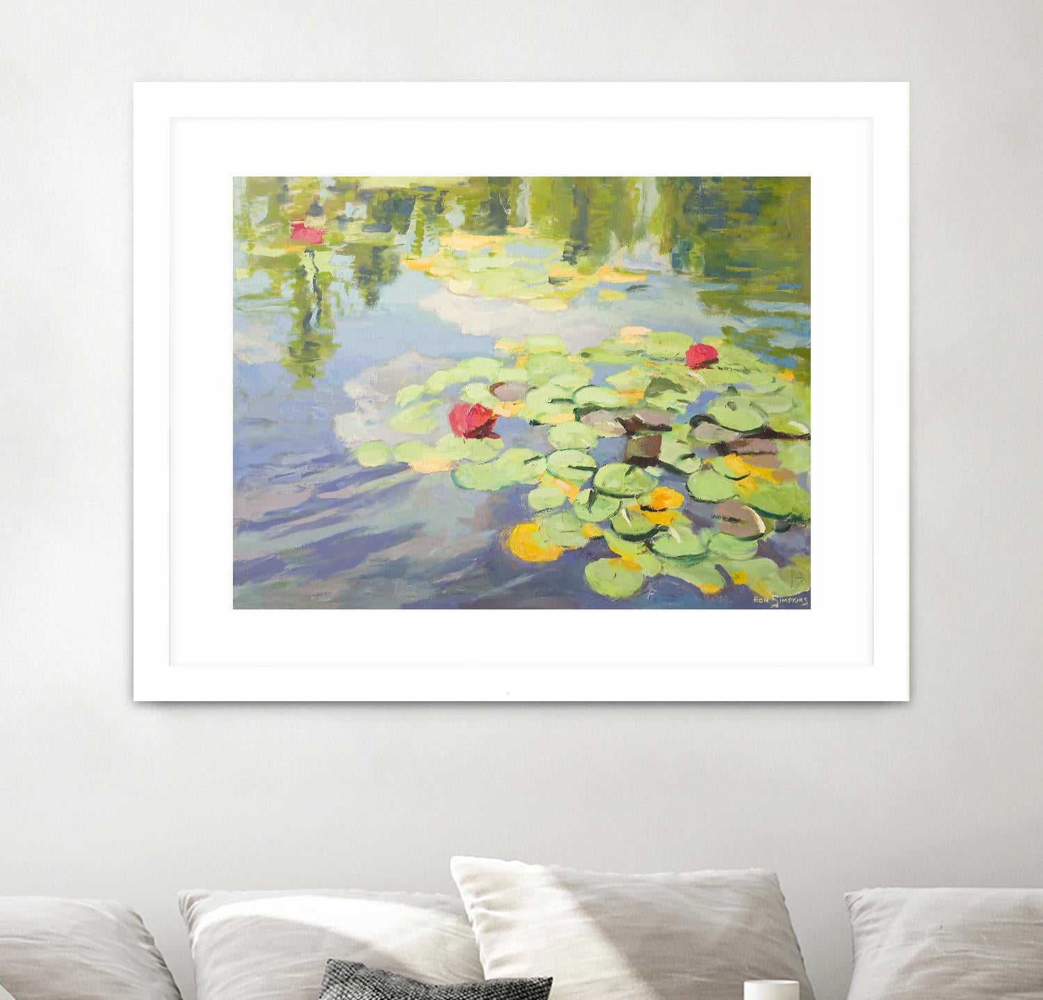 No Cloudy Days by Ron Simpkins on GIANT ART - green landscape water lilies