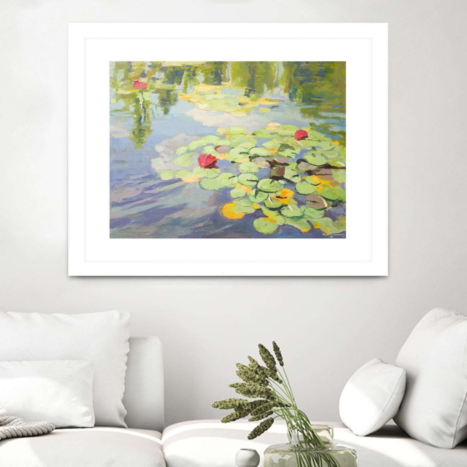 No Cloudy Days by Ron Simpkins on GIANT ART - green landscape water lilies