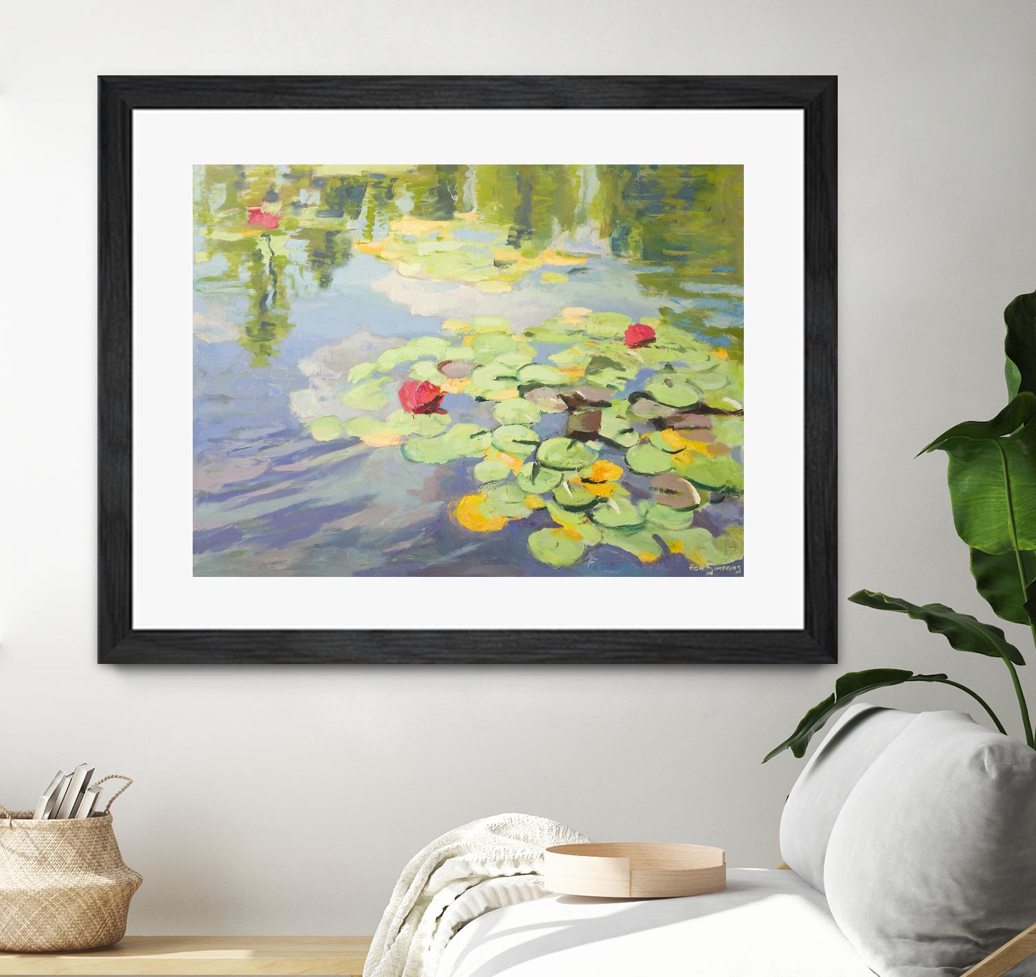 No Cloudy Days by Ron Simpkins on GIANT ART - green landscape water lilies