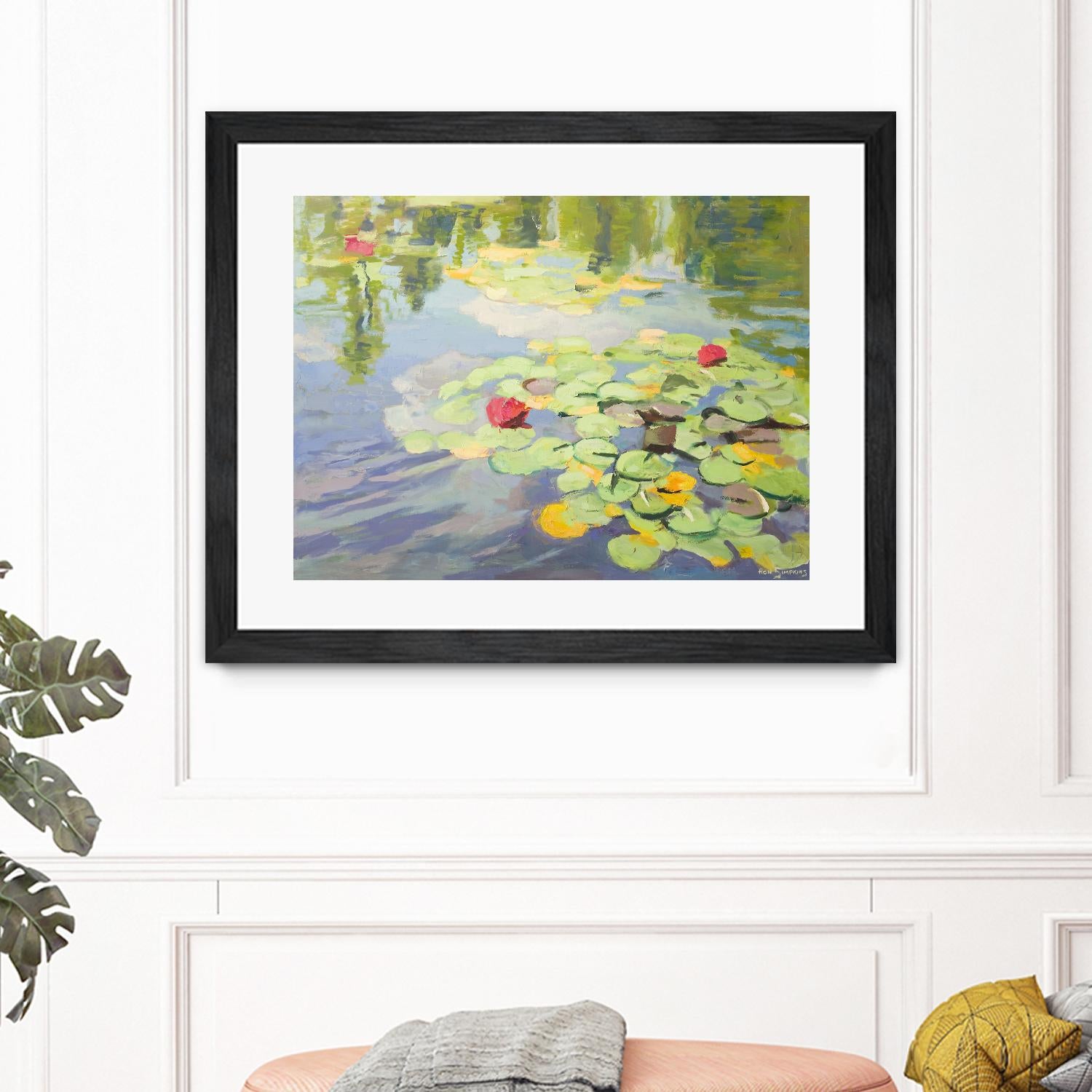 No Cloudy Days by Ron Simpkins on GIANT ART - green landscape water lilies