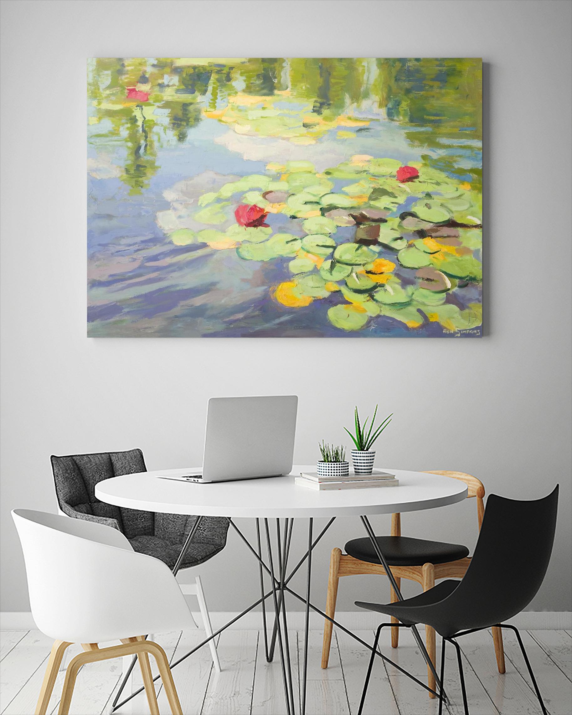 No Cloudy Days by Ron Simpkins on GIANT ART - green landscape water lilies
