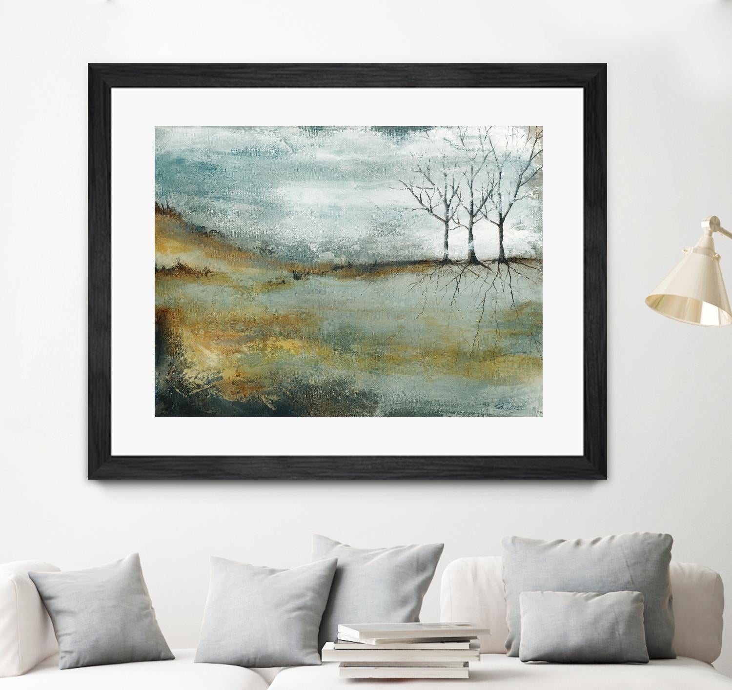 Les trois arbres by Roland Benoît on GIANT ART - grey trees