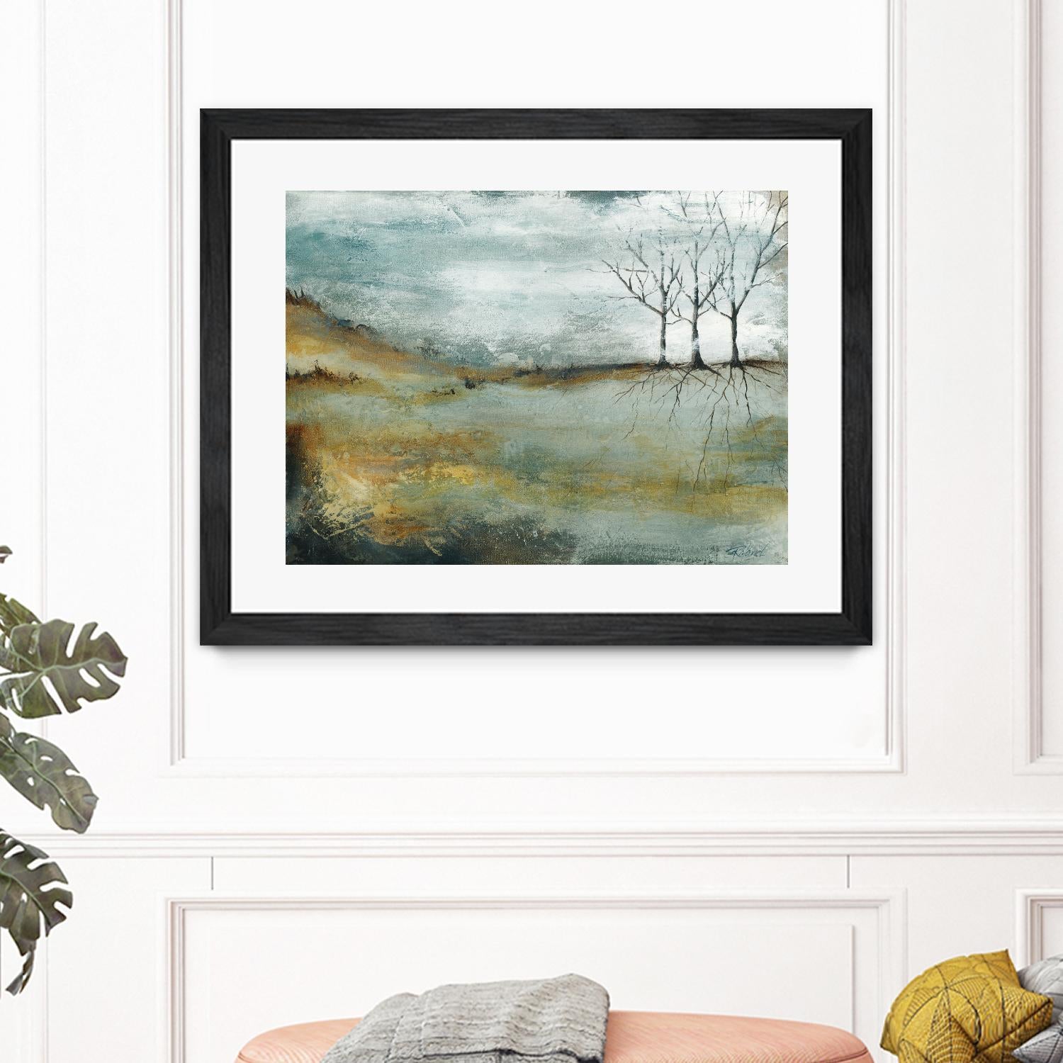 Les trois arbres by Roland Benoît on GIANT ART - grey trees