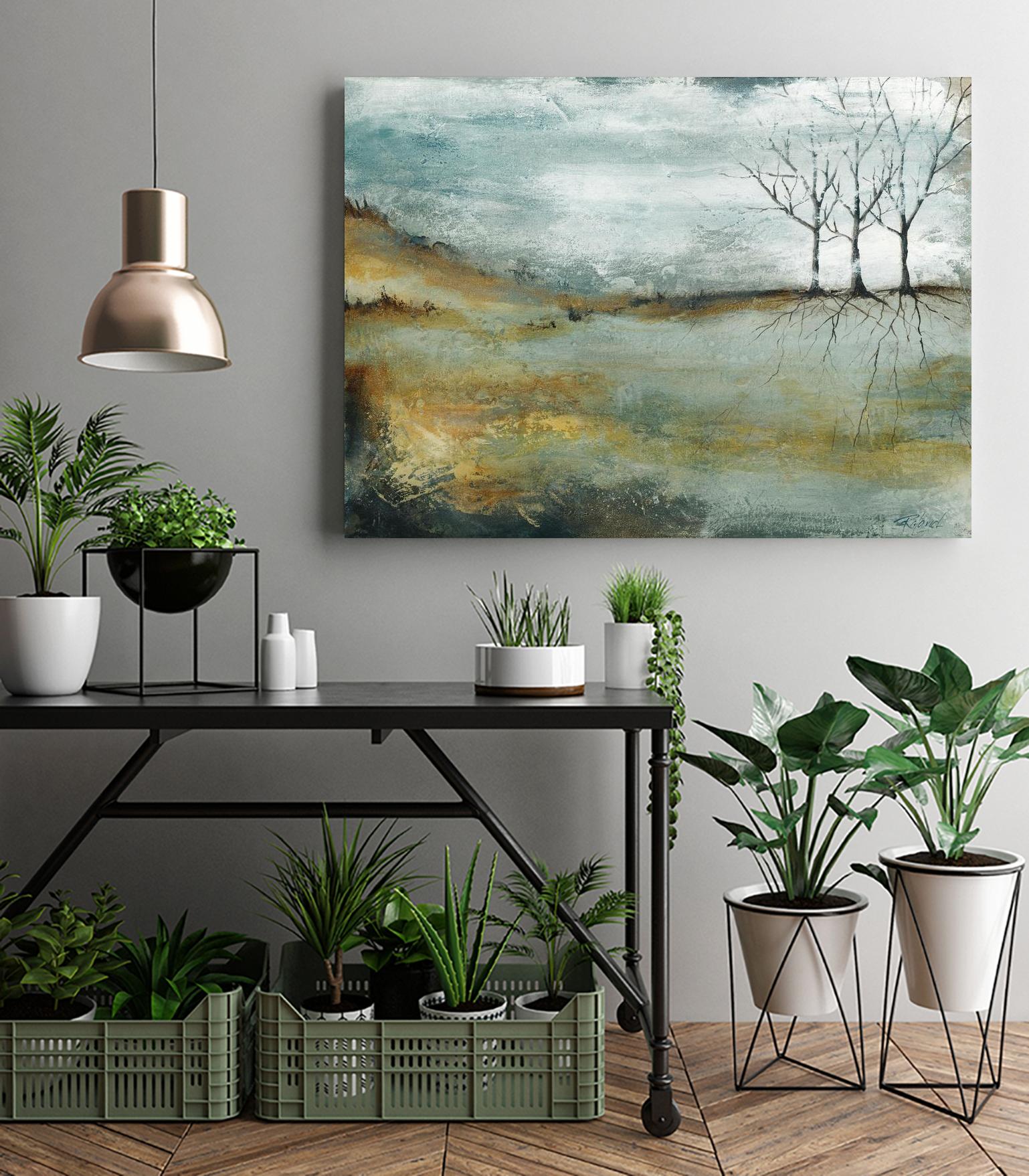 Les trois arbres by Roland Benoît on GIANT ART - grey trees