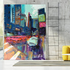 Trafic City by Marc Archambault on GIANT ART - pink city scene