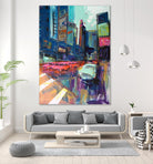 Trafic City by Marc Archambault on GIANT ART - pink city scene