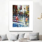 Vie City by Marc Archambault on GIANT ART - orange figurative pietons