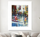 Vie City by Marc Archambault on GIANT ART - orange figurative pietons