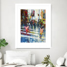 Vie City by Marc Archambault on GIANT ART - orange figurative pietons