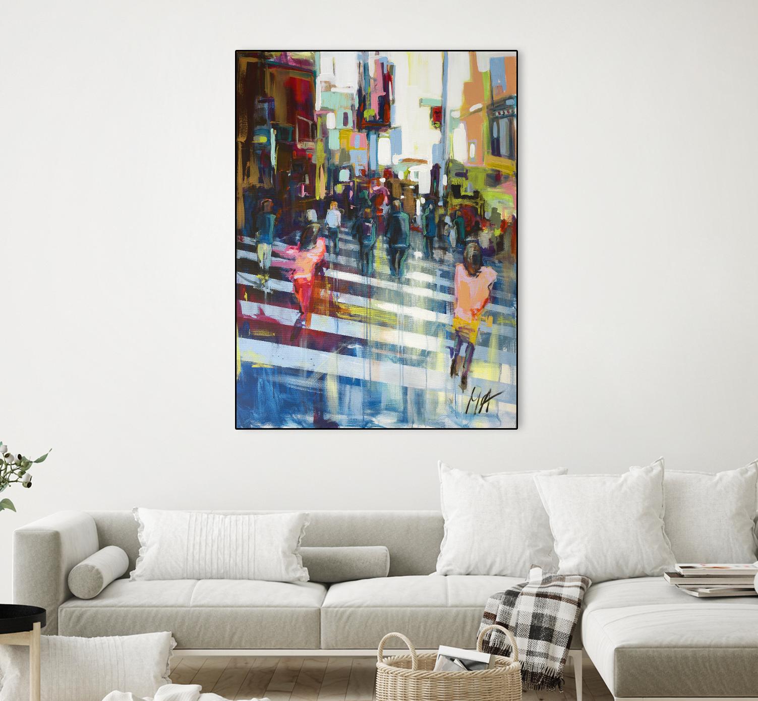 Vie City by Marc Archambault on GIANT ART - blue city scene
