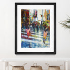 Vie City by Marc Archambault on GIANT ART - orange figurative pietons