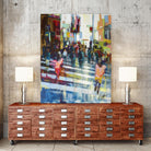 Vie City by Marc Archambault on GIANT ART - orange figurative pietons