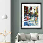 Vie City by Marc Archambault on GIANT ART - orange figurative pietons