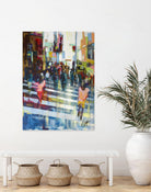 Vie City by Marc Archambault on GIANT ART - orange figurative pietons