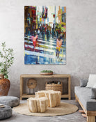 Vie City by Marc Archambault on GIANT ART - orange figurative pietons