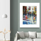 Vie City by Marc Archambault on GIANT ART - orange figurative pietons