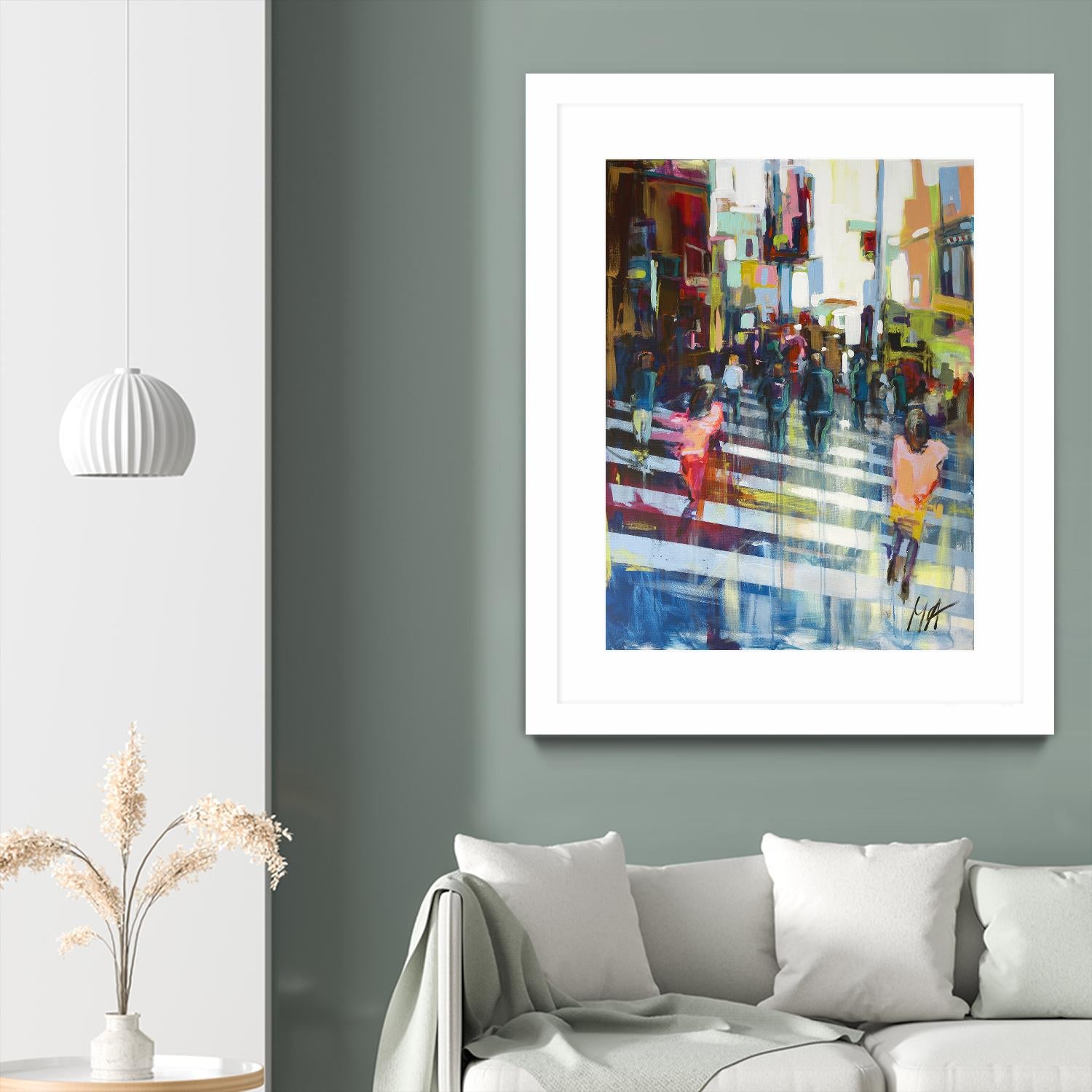 Vie City by Marc Archambault on GIANT ART - orange figurative pietons