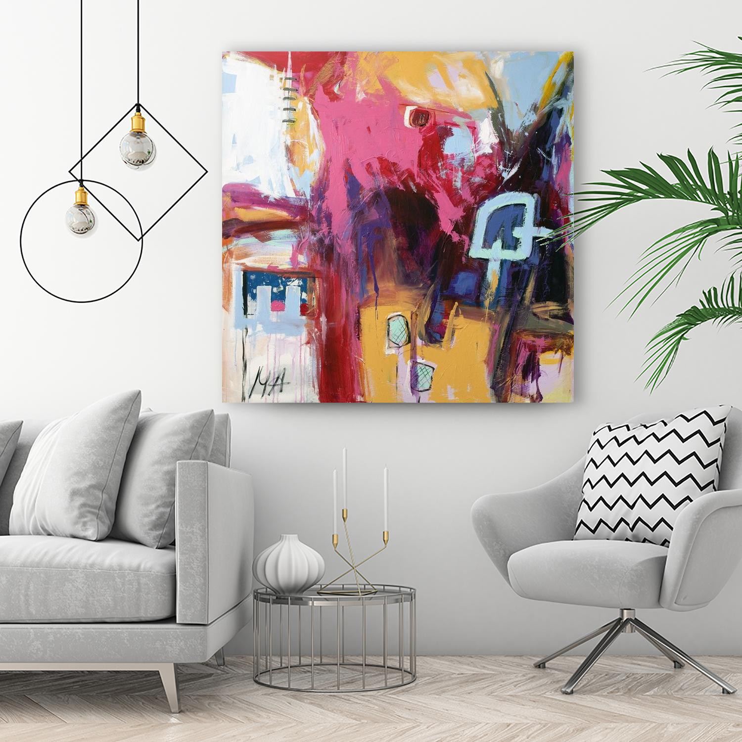 Série Abstrait 03 by Marc Archambault on GIANT ART - pink abstract quebec artists