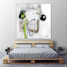 Tour de piste 3 by Sylvie Cloutier on GIANT ART - green abstract