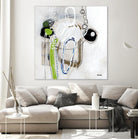 Tour de piste 3 by Sylvie Cloutier on GIANT ART - green abstract