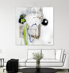 Tour de piste 3 by Sylvie Cloutier on GIANT ART - green abstract