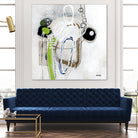 Tour de piste 3 by Sylvie Cloutier on GIANT ART - green abstract