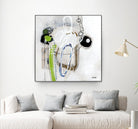 Tour de piste 3 by Sylvie Cloutier on GIANT ART - green abstract
