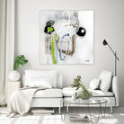 Tour de piste 3 by Sylvie Cloutier on GIANT ART - green abstract