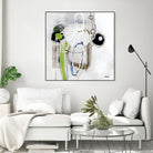 Tour de piste 3 by Sylvie Cloutier on GIANT ART - green abstract