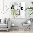 Tour de piste 3 by Sylvie Cloutier on GIANT ART - green abstract