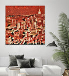 Distorted city scene 1 by Jean-François Dupuis on GIANT ART - beige city scene