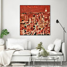 Distorted city scene 1 by Jean-François Dupuis on GIANT ART - beige city scene