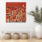 Distorted city scene 1 by Jean-François Dupuis on GIANT ART - beige architecture city center