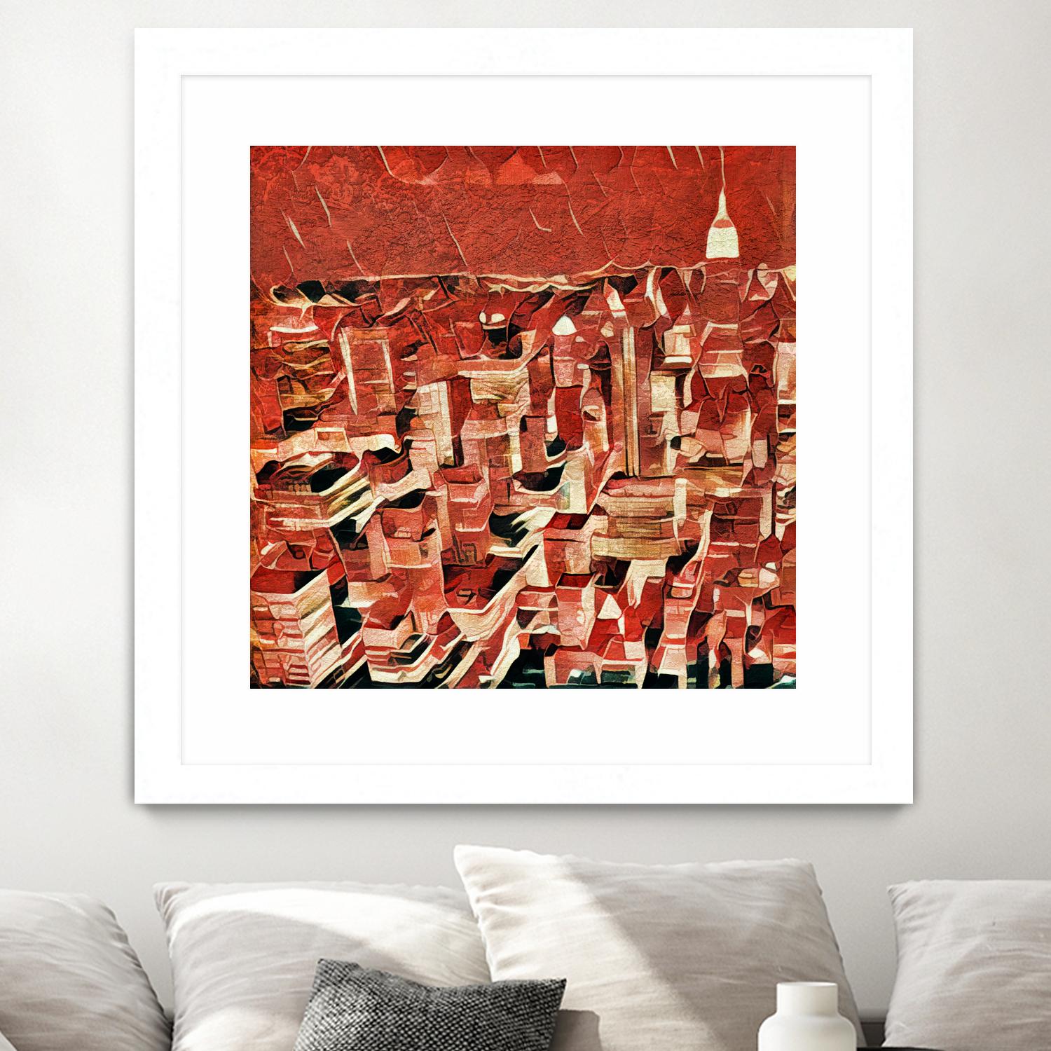 Distorted city scene 1 by Jean-François Dupuis on GIANT ART - beige city scene