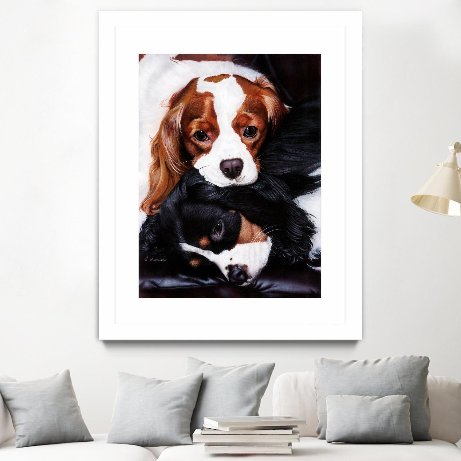 Best Friends by Suzie Samuel on GIANT ART - black animal chiots