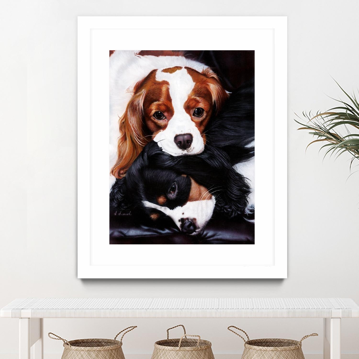 Best Friends by Suzie Samuel on GIANT ART - black animal chiots