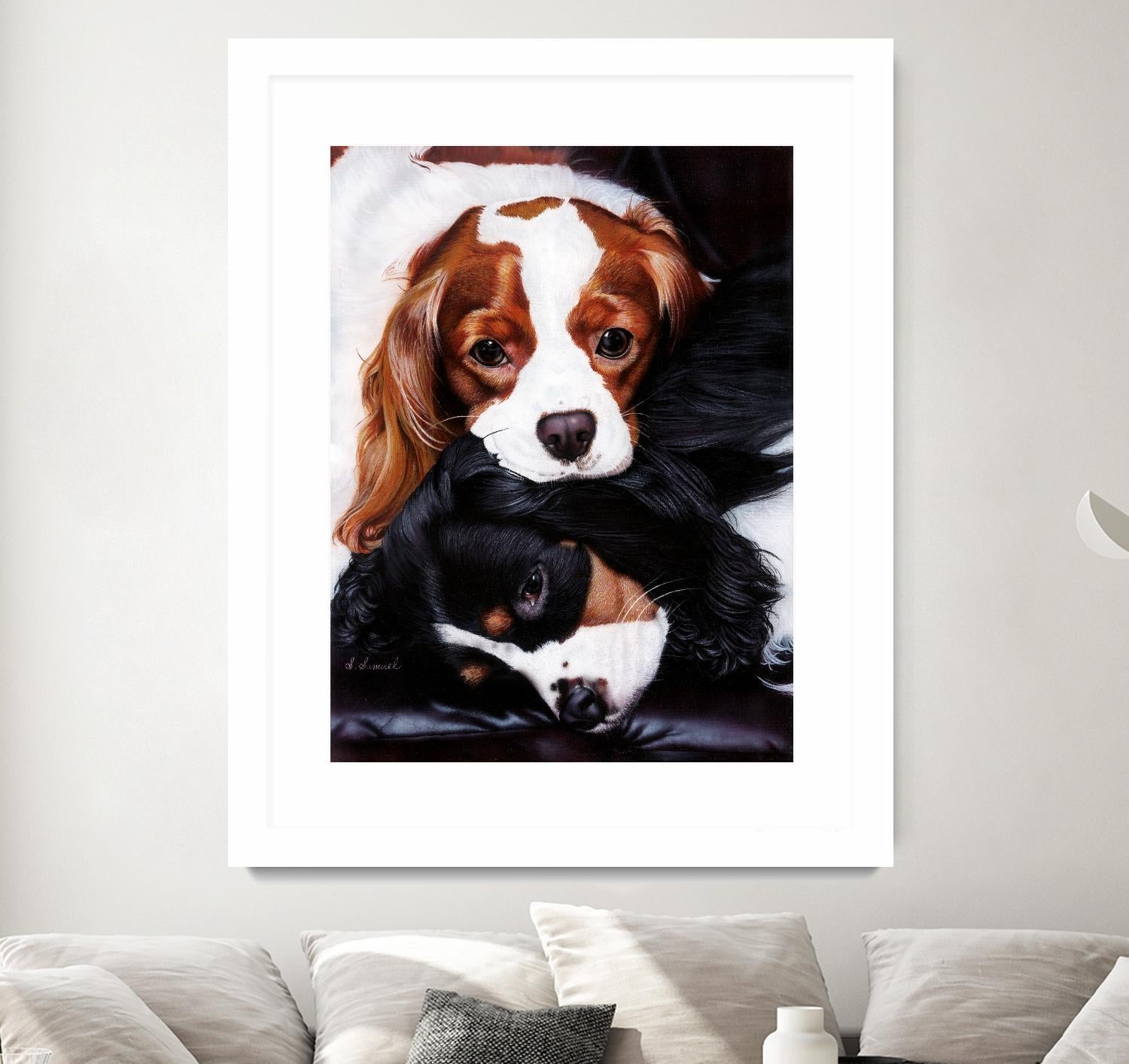 Best Friends by Suzie Samuel on GIANT ART - black animal chiots