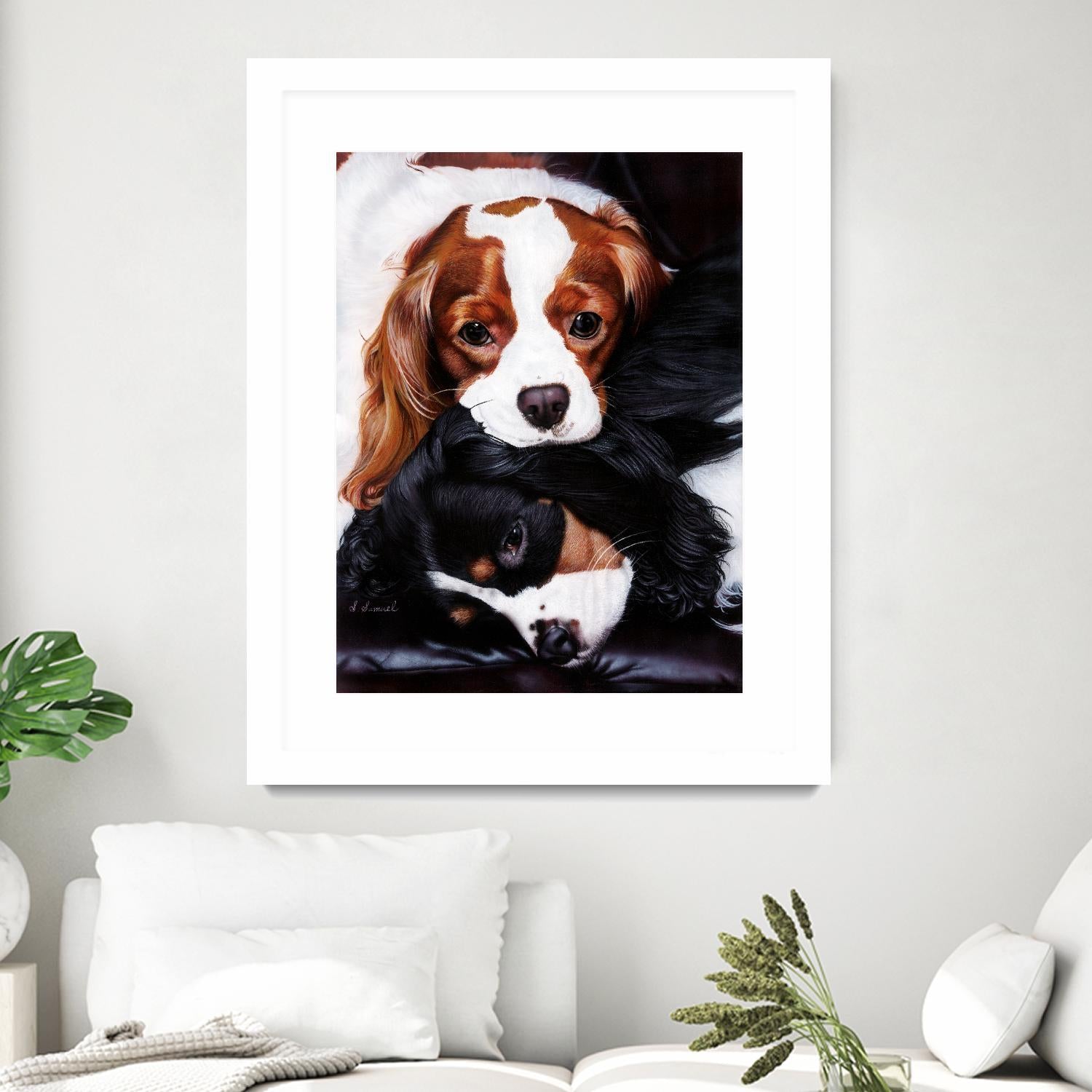 Best Friends by Suzie Samuel on GIANT ART - black animal chiots